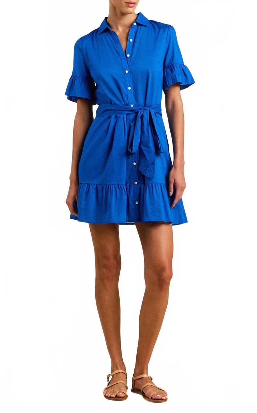 NEW TROVATA martinique mini dress in cobalto